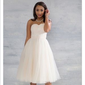 ChiChi London A Love Above the Rest Dress in Blush